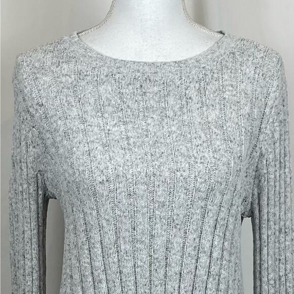 American Eagle Gray & White Ribbed Y2K Sweater Dress NWOT Size M - Picture 3 of 10